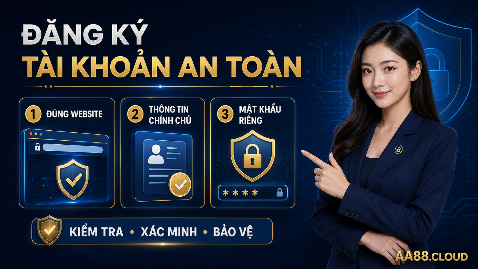 Đăng ký AA88 nên được thực hiện trên đúng website, bằng thông tin chính chủ và mật khẩu riêng biệt