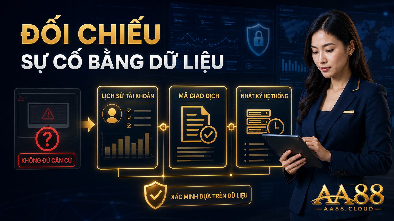 Sự cố cần được đối chiếu bằng lịch sử tài khoản, mã giao dịch và nhật ký hệ thống thay vì suy đoán từ màn hình lỗi