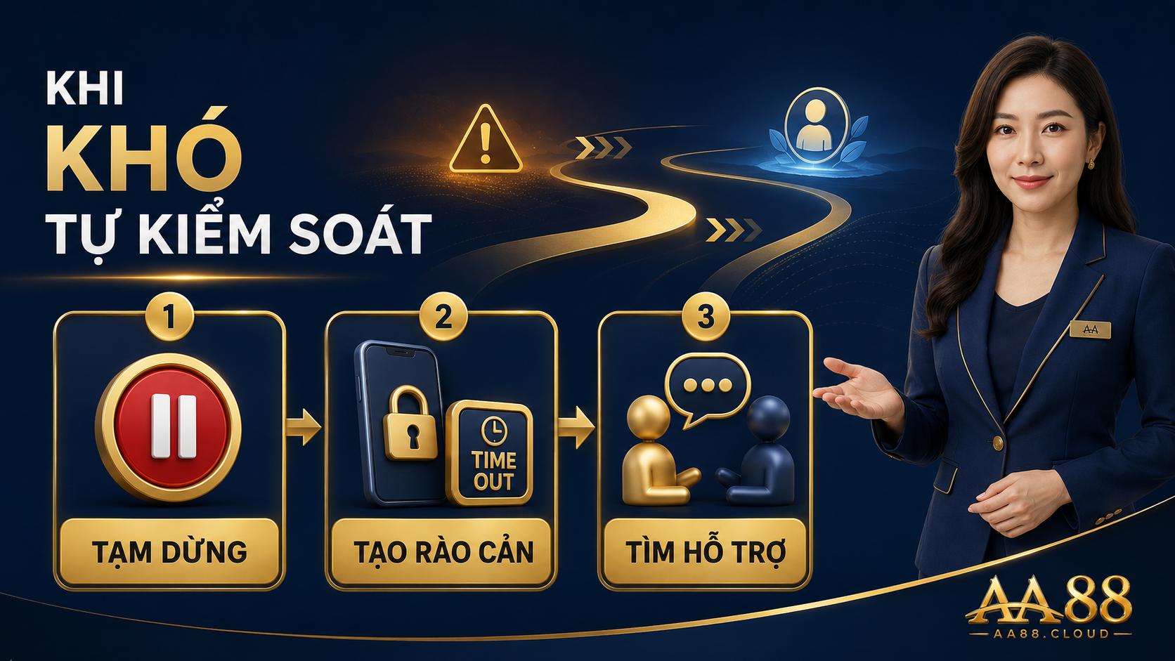 Tạm dừng, tạo rào cản tiếp cận và tìm hỗ trợ là các bước thực tế khi khả năng tự kiểm soát suy giảm